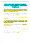 Penn State PGA PGM Qualifying Level Test&sol;Final Exam Questions and Answers 100&percnt; Solved