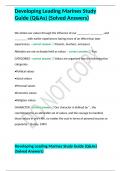 Developing Leading Marines Study Guide &lpar;Q&As&rpar; &lpar;Solved Answers&rpar;