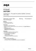 Aqa A level History 7042/1L Question Paper May2023