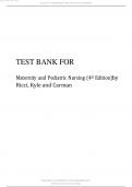 Test bank for  Maternity and Pediatric Nursing 4th Edition by Ricci&comma; Kyle and Carman&period;pdf