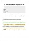 ATI Leadership Management Proctored  Exam 2023