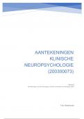 Klinische neuropsychologie (200300073), aantekeningen en samenvatting