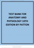 Test Bank for Anatomy and Physiology, 10th Edition 2024 update by Kevin T. Patton.pdf
