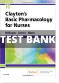 Test bank Clayton's Basic Pharmacology for Nurses 18th Edition by Michelle Willihnganz 