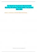 Test Bank for Psychiatric Mental Health Nursing, 8th Edition Wanda Mohr-Top grades-2023-2024