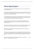 Notary Signing Agent  exam 2023 with 100&percnt; correct answers