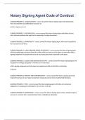Notary Signing Agent Code of Conduct  exam 2023 with 100&percnt; correct answers