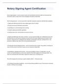 Notary Signing Agent Certification exam 2023 with 100&percnt; correct answers
