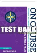 Test Bank For On Course Study Skills Plus Edition - 3rd - 2017 All Chapters - 9781305397484