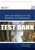 Test Bank For Law and Ethics in the Business Environment - 9th - 2018 All Chapters - 9781305972490