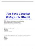Campbell Biology, 10th edition Test Bank  All Chapters