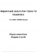 Physics all chapter's notes for class 11. | Most important