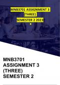MNB3701 ASSIGNMENT 3 SEMESTER 2 2023 &lpar;GET YOUR 100&percnt;&rpar;