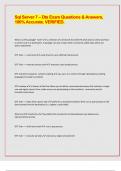 Sql Server 7 &ndash; Dts Exam Questions & Answers&comma; 100&percnt; Accurate&period; VERIFIED&period;