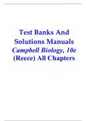 Test Banks And Solutions Manuals Campbell Biology, 10e (Reece) All Chapters