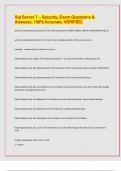 Sql Server 7 &ndash; Security&comma; Exam Questions & Answers&comma; 100&percnt; Accurate&period; VERIFIED&period;