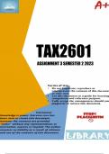 TAX2601 Assignment 3 (DETAILED ANSWERS) Semester 2 2023 - DUE 4 September 2023