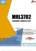 MRL3702 Assignment 2 (DETAILED ANSWERS) Semester 2 2023 - DUE September 2023