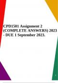 CPD1501 Assignment 2 (COMPLETE ANSWERS) 2023 - DUE 1 September 2023.