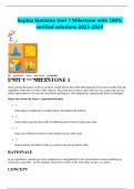 Sophia Statistics Unit 1 Milestone-with 100&percnt;  verified solutions-2023-2024