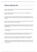 Notary signing test exam 2023 with 100&percnt; correct answers