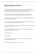 Notary signing test exam 2023 with 100&percnt; correct answers