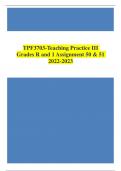 TPF3703-Teaching Practice III Grades R and 1 Assignment 50 & 51 2022-2023.