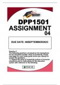 DPP1501 ASSIGNMENT04 DUE06 SEPTEMBER2023