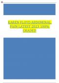 KAREN FLOYD abdominal pain LATEST 2023 100&percnt; GRADED