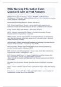 WGU Nursing Informatics Exam Questions with correct Answers 