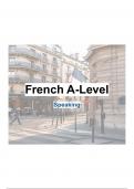 A-Level AQA French Speaking - Stats and facts