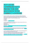 NGN ATI RN  COMPREHENSIVE  PREDICTOR 2019  QUESTIONS WITH  CORRECT ANSWERS