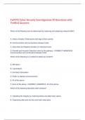 FedVTE Cyber Security Investigations 30 Questions with Verified Answers,100% CORRECT