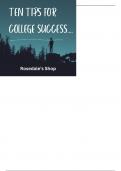 Top 10 Tips for College Success ~ BACK TO SCHOOL ~ Rosedale's Shop