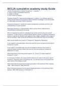 SCCJA cumulative academy study Guide Questions And Answers Graded A&plus;