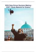 WGU Data Driven Decision Making - C207 &vert; Study Material for Exams