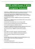 NURS 6200 Exam 2 With Complete Solution