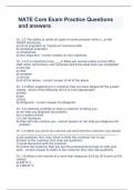 NATE Core Exam Practice Questions and answers 2023/24