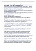 SCCJA Unit 3 Practice Test Verified Questions And Answers Graded A&plus;