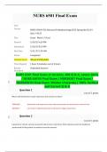 NURS 6501 Final Exam &lpar;4 Versions&comma; Latest&rpar; & NURS 6501 Midterm Exam &lpar;4 Versions&comma; Latest&rpar;&colon; Walden University &vert;100 Q & A in Each Version&comma; 100&percnt; Verified and Correct Q & A