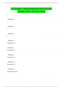 ALGEBRA 2 MIDTERM REVIEW STUDY GUIDE WELL EVALUATED