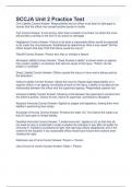 SCCJA Unit 2 Practice Test Questions And Answers With Latest Quiz