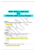  NRNP  Midterm NGN Exam 2023  	UPDATED (100% Correct Answers)