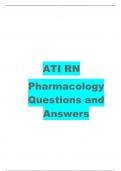 ATI RN Pharmacology Questions and Answers