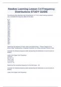 Hawkes Learning Lesson 3.4 Frequency Distributions STUDY GUIDE