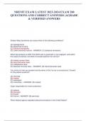 NREMT EXAM LATEST 2023-2024 EXAM 200  QUESTIONS AND CORRECT ANSWERS &vert;AGRADE  & VERIFIED ANSWERS