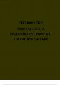 Test Bank Primary Care Interprofessional Collaborative Practice 7th Edition by Terry Mahan Buttaro Chapter 1-228 Complete Guide&period;pdf