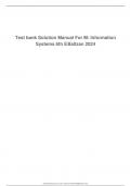 Test bank Solution Manual For M Information Systems 6th E   Baltzan 2024