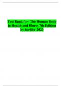 Test Bank for- The Human Body in Health and Illness 7th Edition by herlihy-2023
