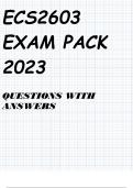 ECS2603 EXAM PACK 2023